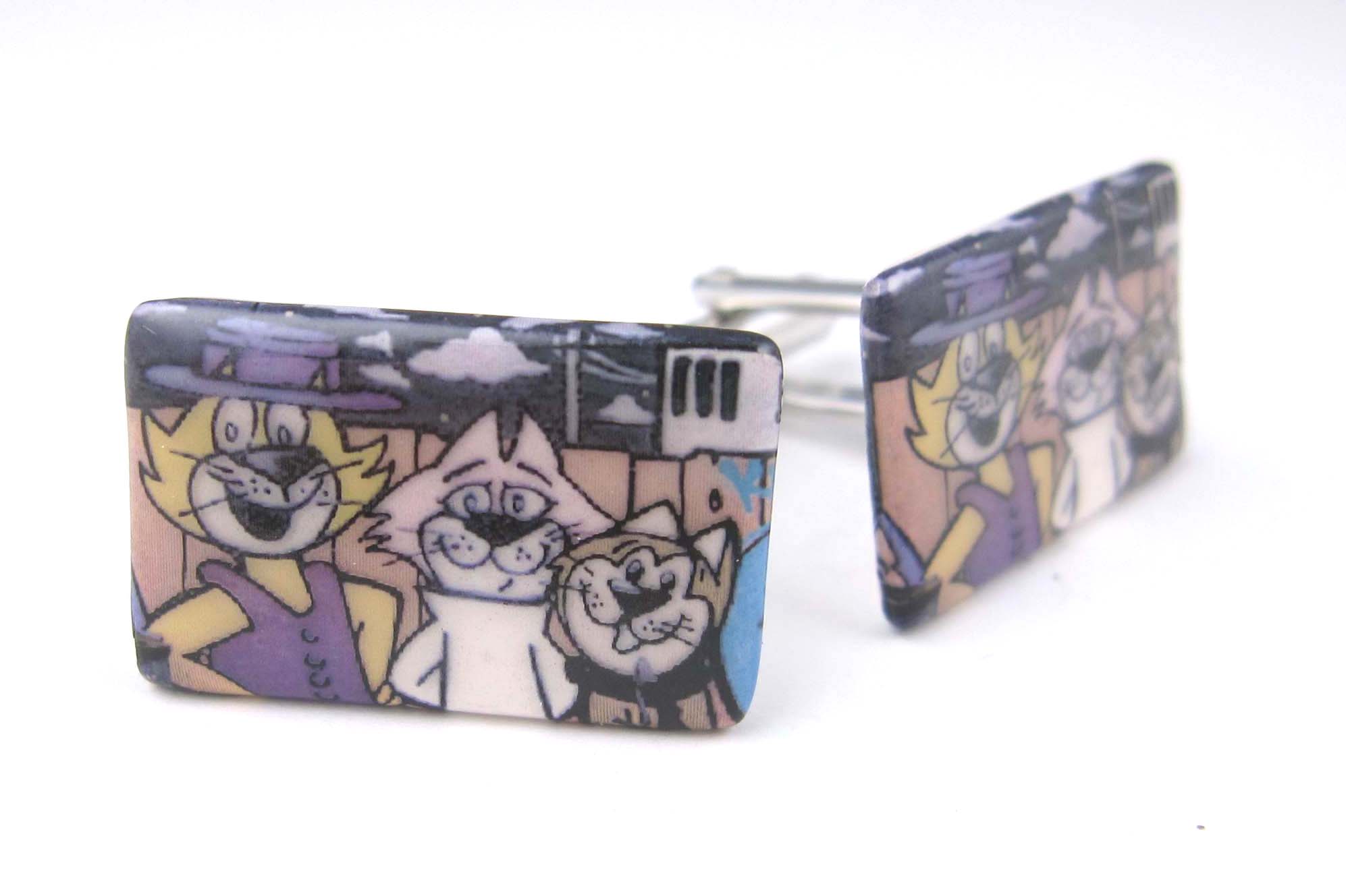 Top cat graffiti cufflinks